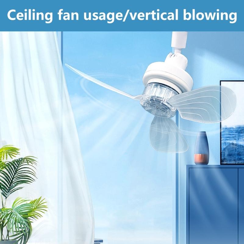 Mini Energy Efficient Ceiling Coolers Fan 18W Low Noise E27 Screw in Socket Fan For Home Study Bathroom