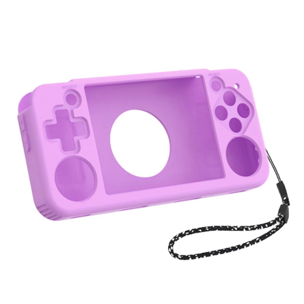 Silicone Protective Case Shockproof Soft Case Cover Anti-Scratch with Lanyard for Anbernic RG35XX H Retro Handheld Game Console