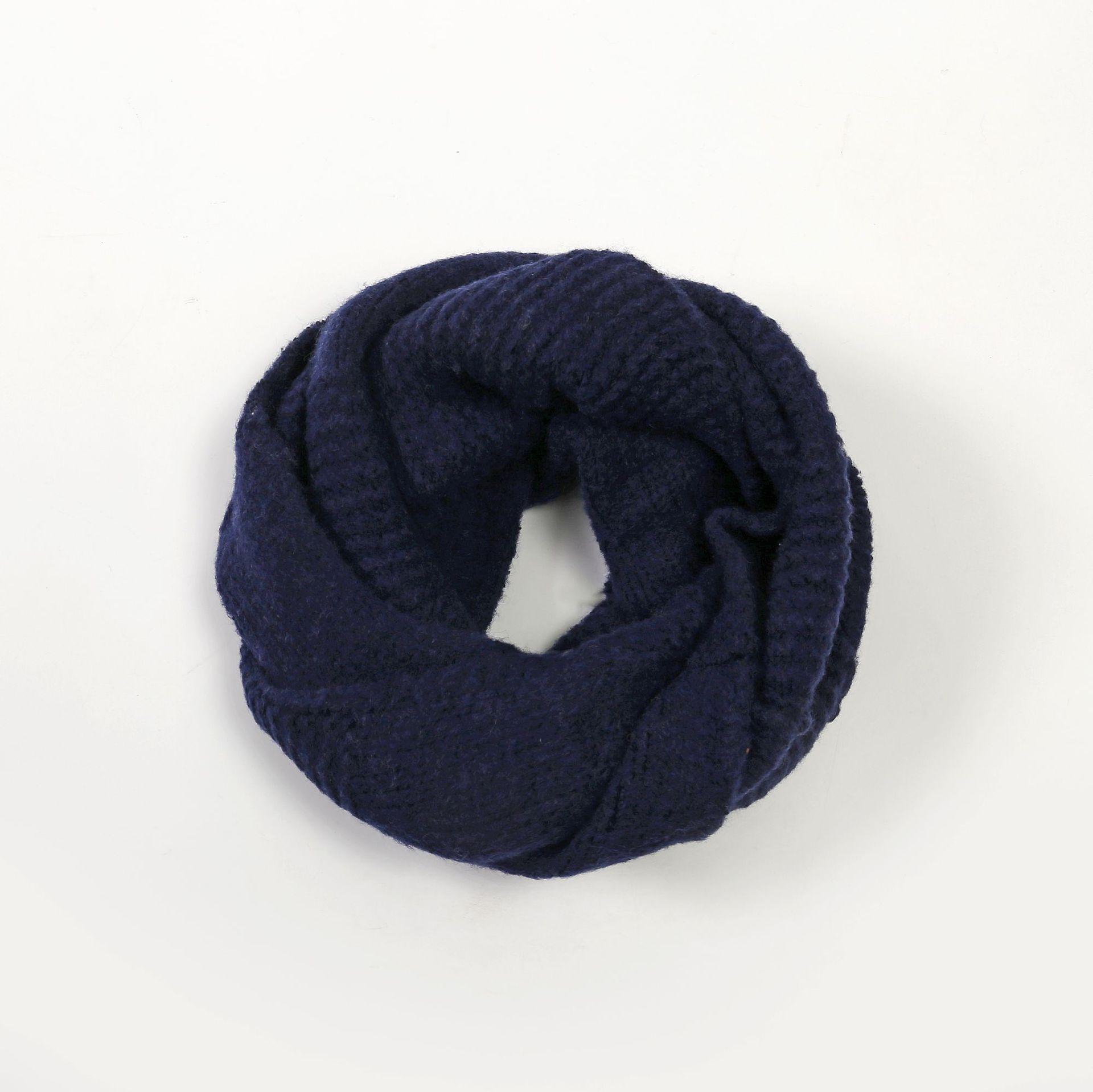 

Осенне-зимний макарон однотонный вязаный шарф женский модный универсальный теплый шарф простой темперамент пуловер шарф 28*120