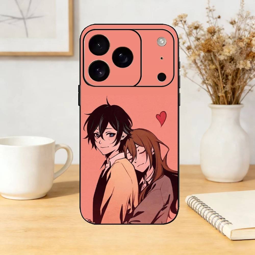 Horimiya Hori And Miyamura Phone Case Silicone Black Soft For IPhone 17,16,15,14,13,12,11,SE,Plus Pro Max