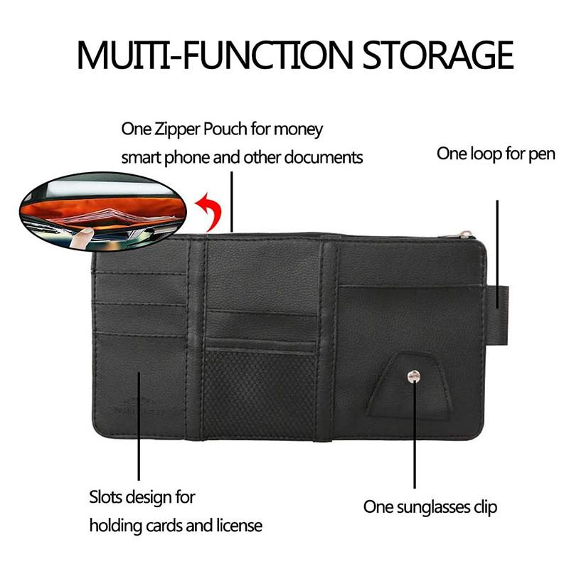 Auto Sonnenblenden Organizer Auto Sonnenblende Aufbewahrungstasche Auto Organizer Sonnenbrillenhalter Kartenorganizer Ticketfach Stifthalter
