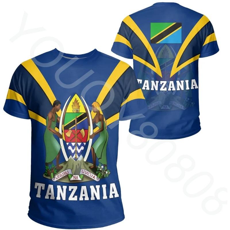 

Africa Zone T-Shirt Summer Casual Sweatshirt Tanzania T-Shirt Ivory Style Print Harajuku Street Style Tops S