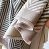 Striped Imitation Cashmere Spring And Autumn Thin Scarf Women'S Gold Thread Light Luxury Versatile Shawl Air Conditioner Blanket Light Luxury Simple