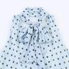 European and American Style, New Women's Clothing, Versatile, Fashionable Polka Dot Bow Top 3053483