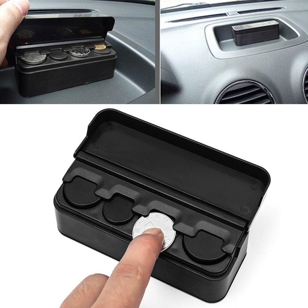 Loose Change Coin Car Parts Money Holder Plastic Cases Collecting Box Capsules Holder Coin Storage
