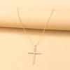 Wind Cross Necklace Personality Niche Diamond Jewelry Alloy Simple Pendant Female