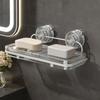 Punch Free Suction Cup Soap Dish Wall Mounted Soap Tray Practical Shower Soap Holder  Bathroom