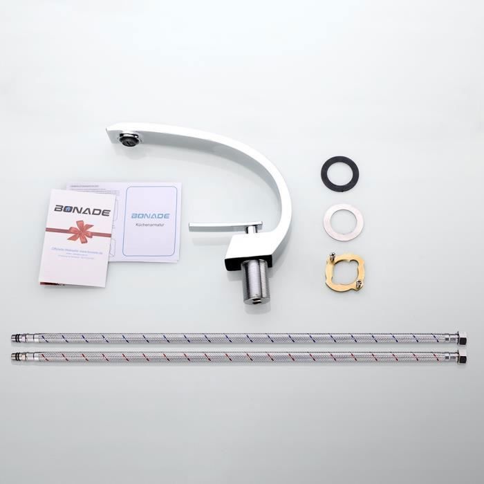 Mitigeur Lavabo Monotrou BONADE en Laiton Chromé pour Salle de Bain