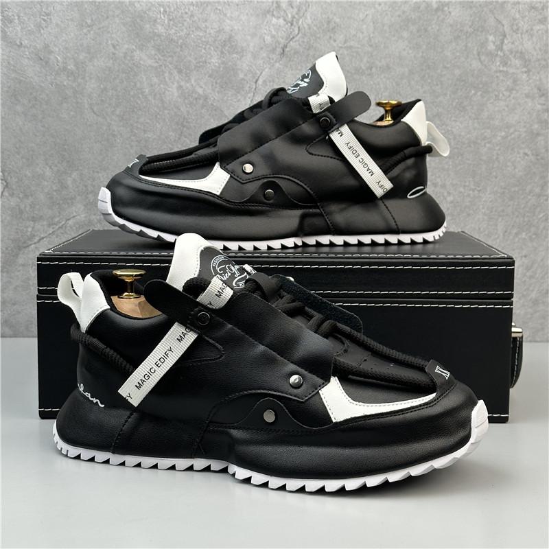 

Новые спортивные туфли Мужские персонализированные вулканизированные туфли Мужская повседневная модная удобная универсальная спортивная обувь Мужские туфли на платформе 38 чёрный