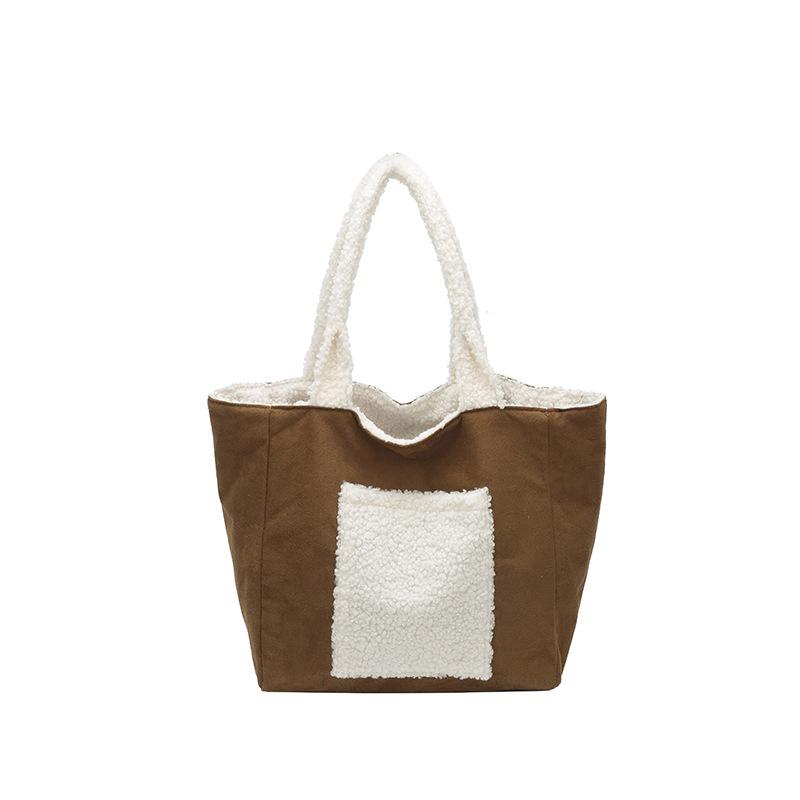 

Tuo Extra Large Bag Women S Fashion Plush Shoulder Handbag Casual Simple Class Commuter Armpit Bag