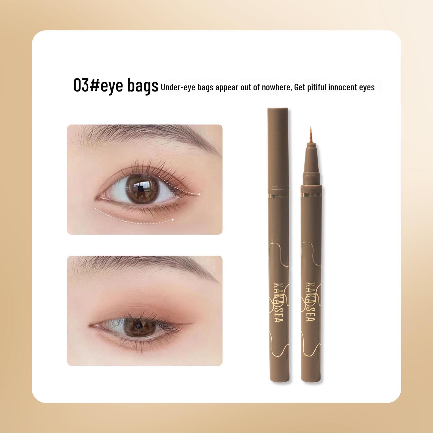 

Kakasea Slim Ultra-Fine Waterproof Eyeliner - Long-lasting, Quick-drying, Smudge-proof & Sweat-resistant. Perfect for Under-eye Bags.