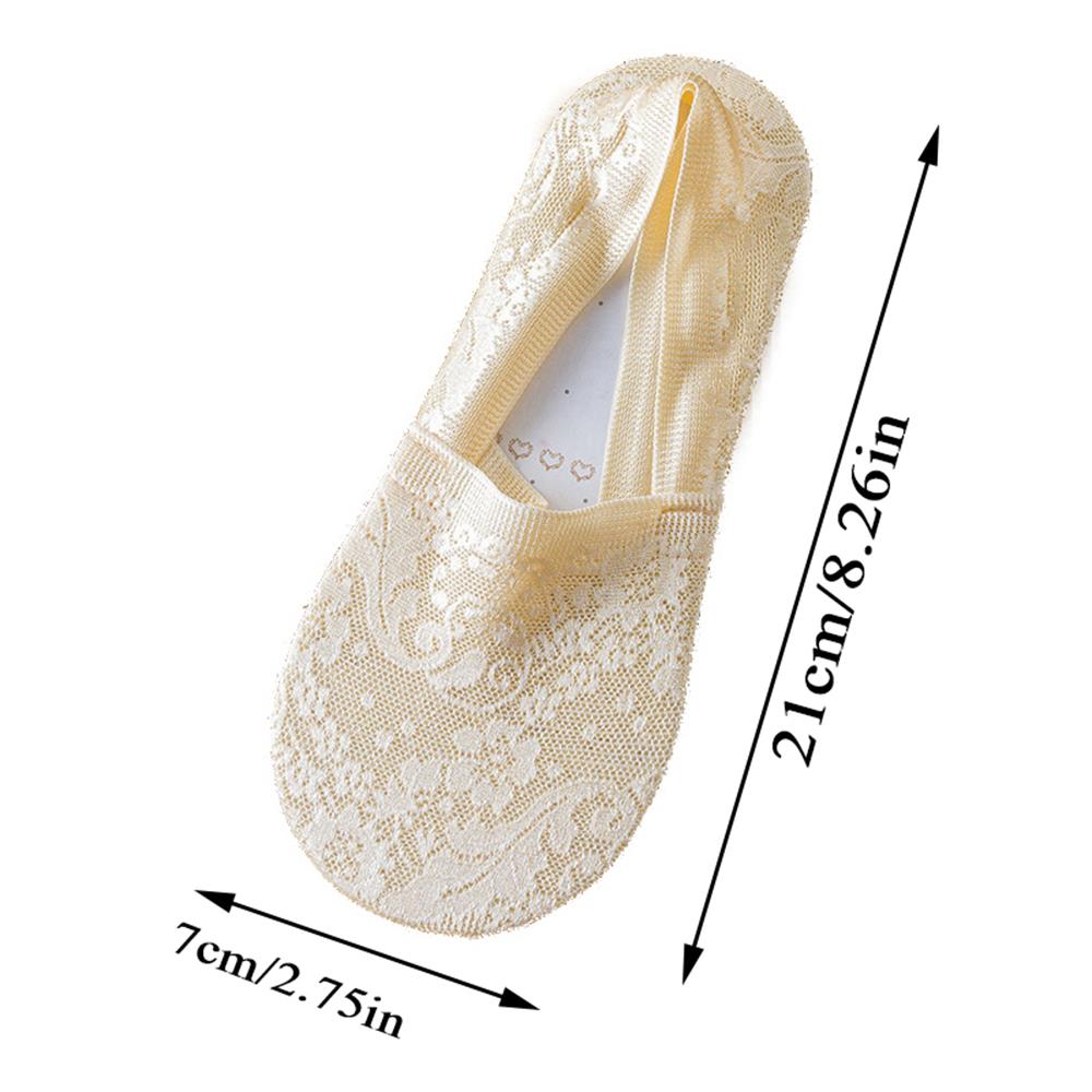 Summer Women Boat Socks Lace Flower Breathable Silicone Non-slip Thin Invisible Ankle Sock Fashion Transparent Short Sox