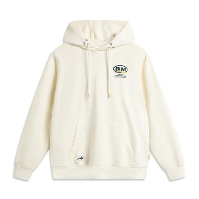 Li Ning X Badmarket Collaboration Sports Lifestyle Series Fashion Loose Versatile Hoodie With Logo Men Hoodies Off-White AWDVE33-2