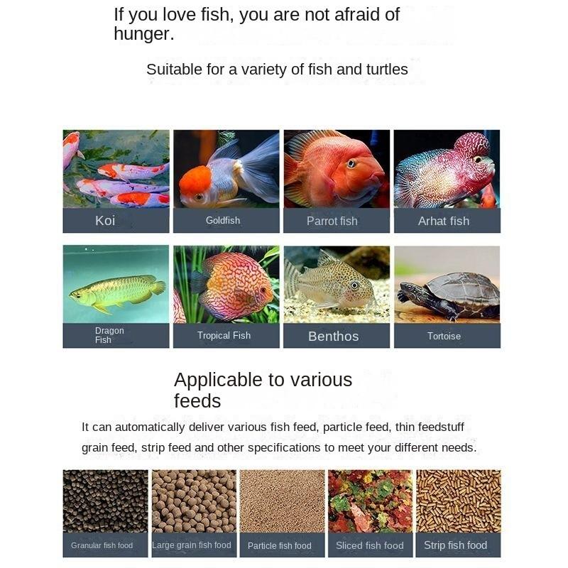 100ML/450ML/175ML/200ML Automatic Fish Tank Feeder Wireless Intelligent Remote Control Fish Feeding Machine Aquarium Timing Food Dispenser