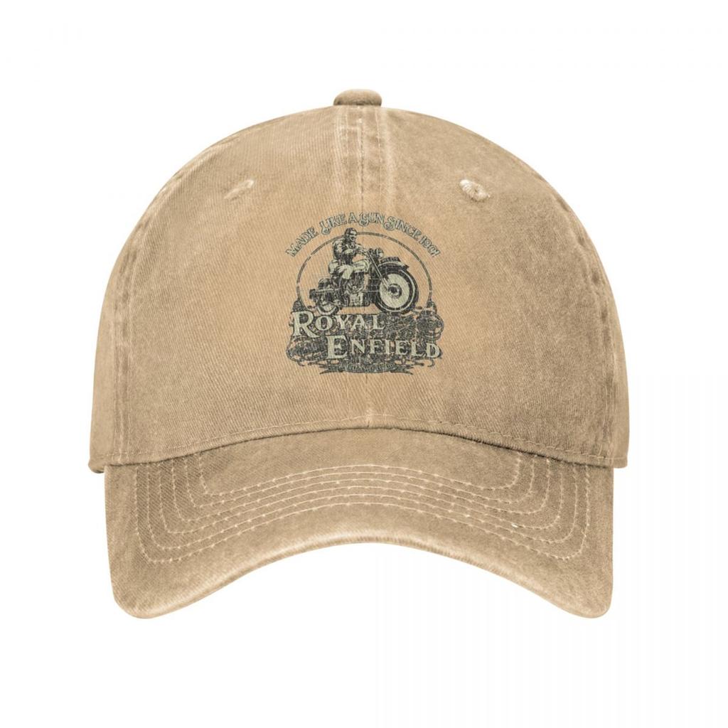 Enfield Cycle Co Ltd 1901 Unisex Women Baseball Cap Royal Motorcycle Motor Race Distressed Denim Washed Cap Hat Summer Gift Sun Cap