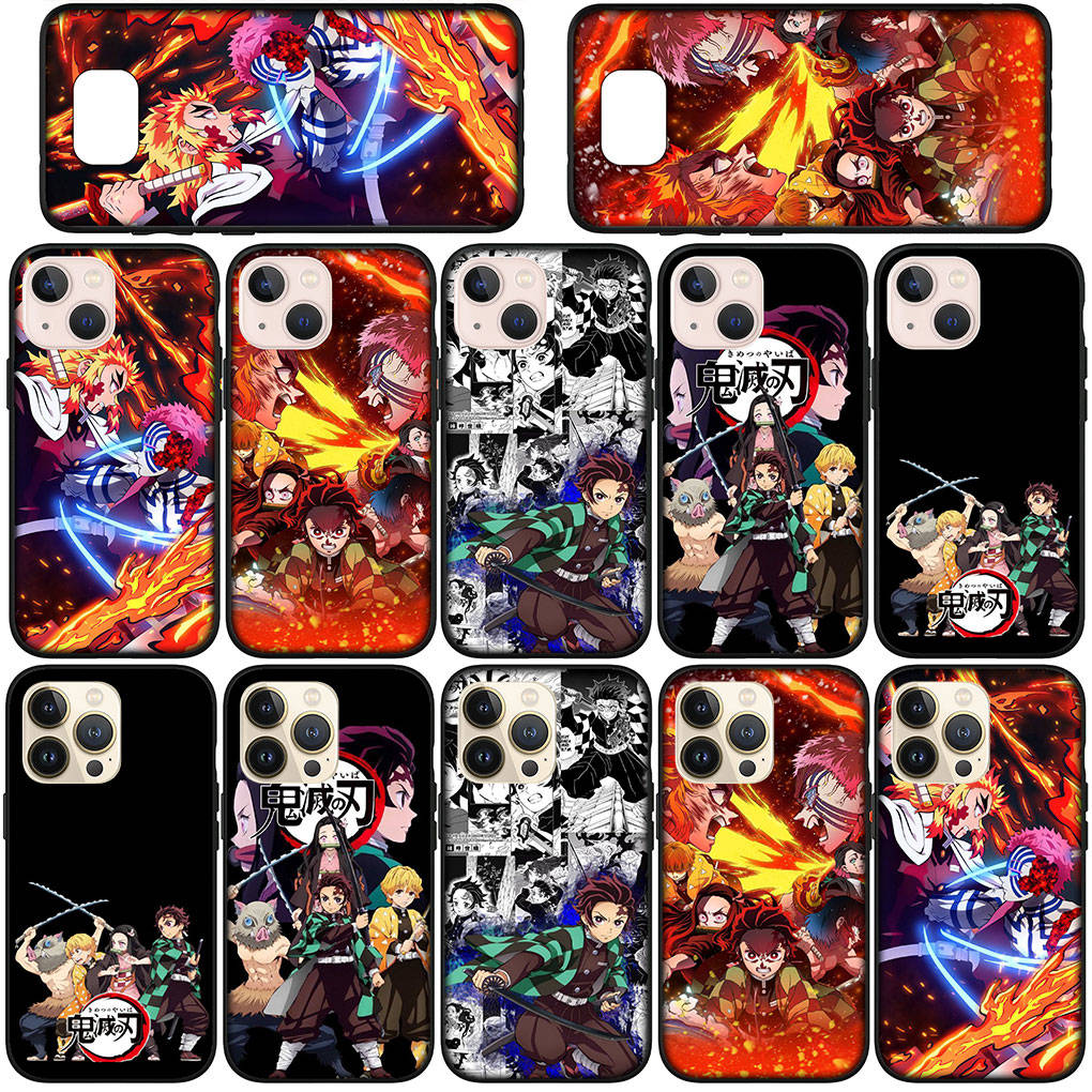 Phone Case for Samsung Galaxy S25 S24 S23 iPhone 16 15 Xiaomi Redmi Note 14 13 12 16E 11 Pro Max OPPO Moto Huawei Kamado Tanjirou Demon Slayer Cartoon