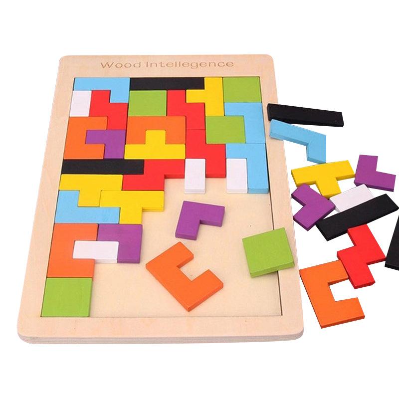 

Funy Wooden Russia Game Toys Early Education Color Shape Game Kids Thinking Logic Square Plaything Game For Christmas Gifts