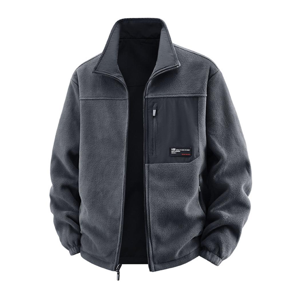 Beidseitig tragbare lässige Herrenjacke M-5XL Arbeitskleidung Trendige leichte Winterjacke Lockere Passform Stormtrooper Dickes Fleece Warm Wendemantel