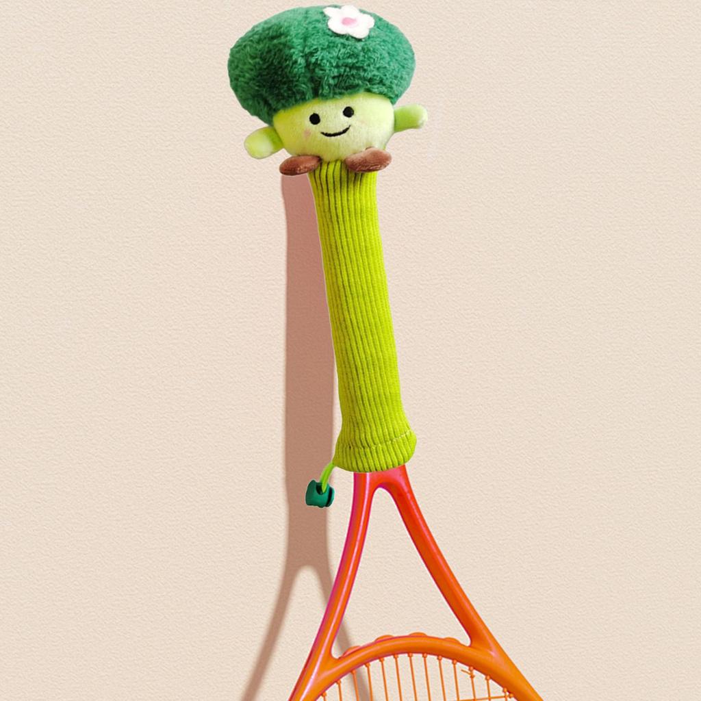 Badminton Raketi Sapı Kılıfı, Peluş Dolgulu Bebek, Kaymaz Örgü Dekor