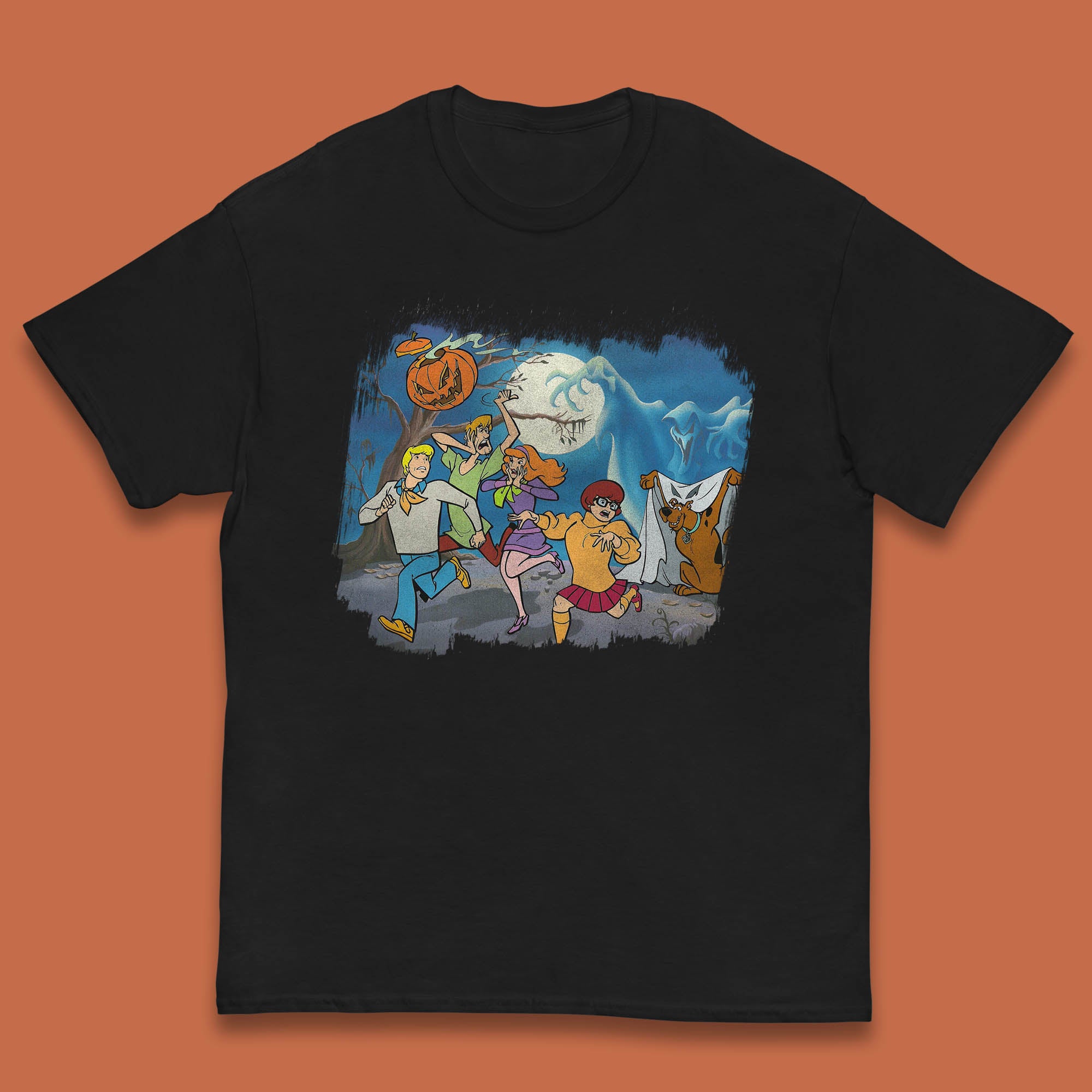 Scooby Doo & Gang Halloween Horror Scary Ghost Haunted Scary Night Kids T Shirt 140