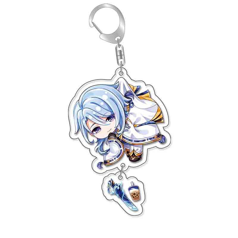 Anime Genshin Impact Porte-clés Acrylique Pendentif Accessoires Présentant les Personnages Yae Miko Xiao Klee Keqing Kazuha Lumine Qualité Premium