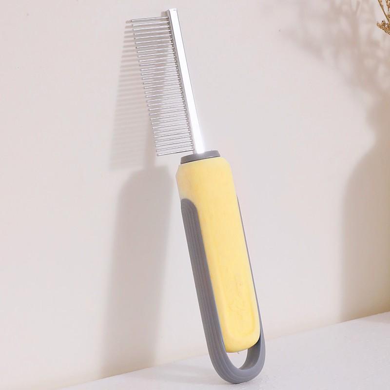 Dog Comb Double-sided Dogs Brush Self-cleaning Cat Brush Pet Hair Remover Stainless Steel Combs for Dog Grooming Massage Brushes