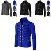 Elegant Men's Double Breasted Medieval Cosplay Jacket In Stylish Gothic Design