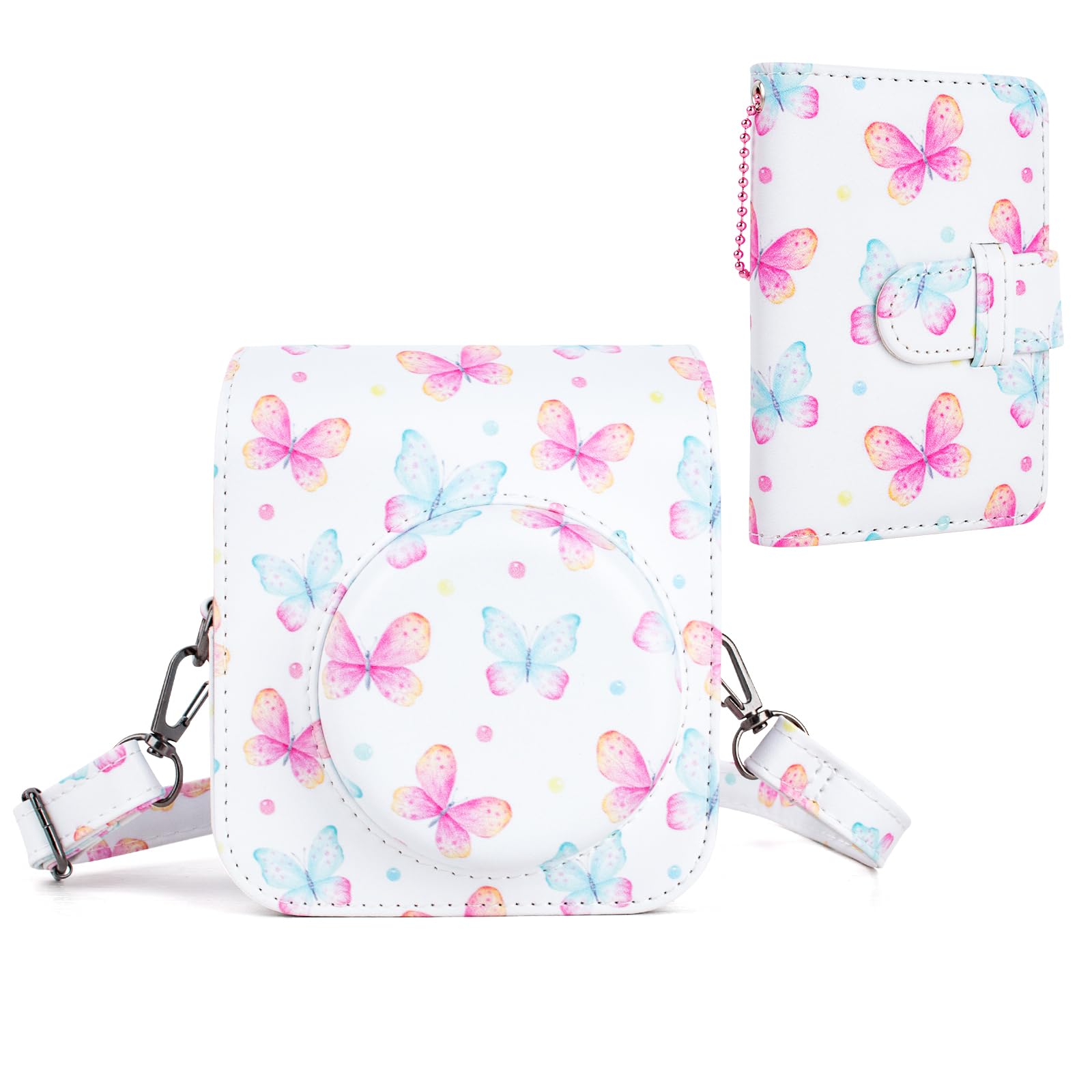 

HIYQIN Cheki instax mini12 album 28 photo Fujifilm Cheki 12 Cheki camera Fujifilm instax mini12 butterfly Cheki mini12 case shoulder strap PU leather