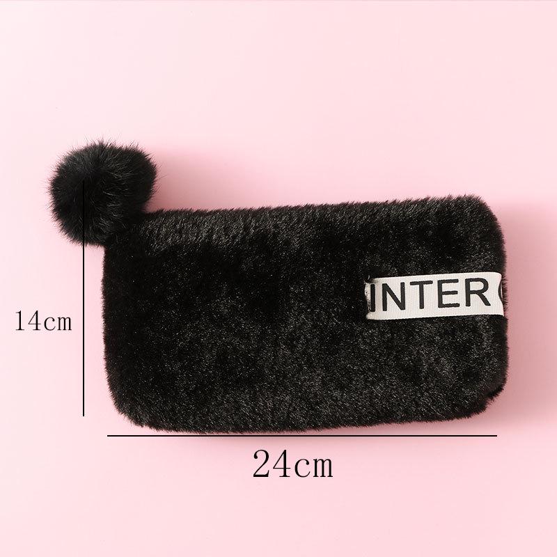 Japanese Style Plush Pencil Case: Cute, Large Capacity, Trendy Ins Stationery Bag for Students