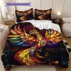 Phoenix Pattern Bedding Quilt Set Quilt Cover Pillowcase Home Decoration Birthday Gift (1 * duvet cover + 2 * pillowcase, without core)