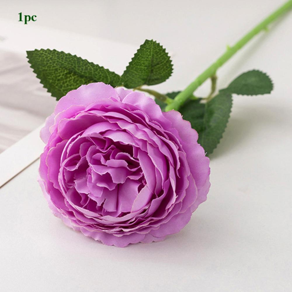 

High Quality European 3heads Peony Multicolors 48*8cm/65cm Artificial Silk Rose Flower Branch Fake Rose Home Decorations