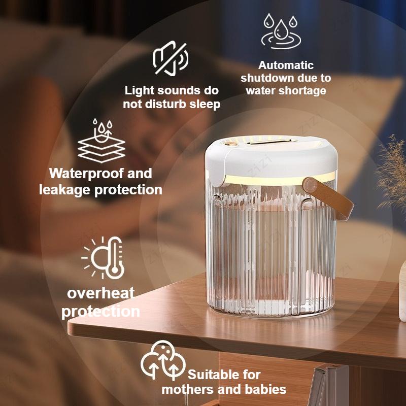 Intelligent Double Spray 2L Large Capacity Night Light Humidifier USB Office Desktop Humidifier Mini Portable Car Humidifier