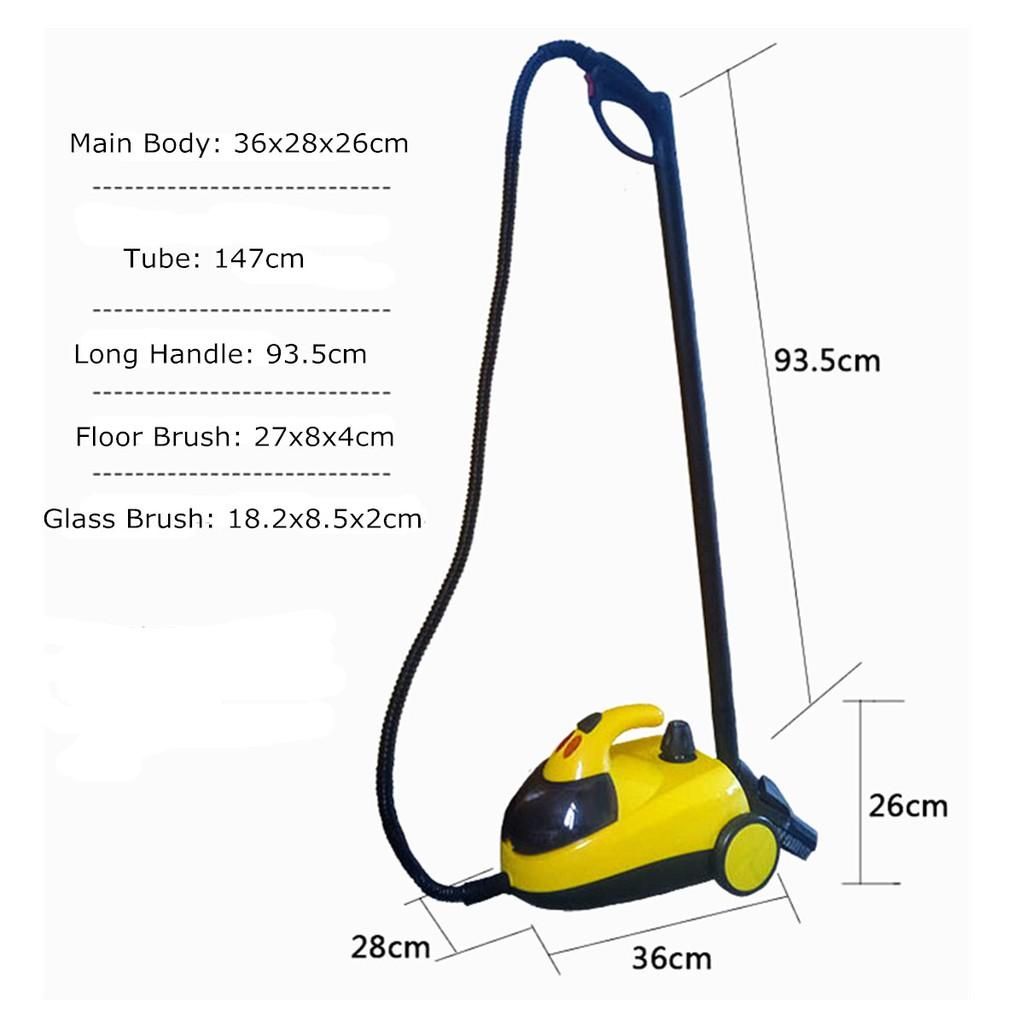 High Pressure Steam Floor Carpet Cleaner Washer Cleaning Machine 360 Wheel for Clean Bathroom Car 13in1 1.5L 2000W 220V
