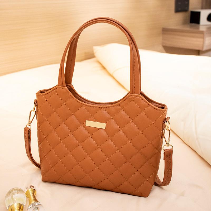 Women's Bags Trendy Fashion Simple Diamond Embroidered Sequins Decorative Messenger Tote Bag Handbag