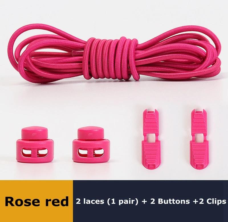 No Tie Shoe Laces Suitable for All Shoes Round Spring Lock Elastic Shoelaces Quick Wear in 1 Second Hiking Sports Lazy Shoelace