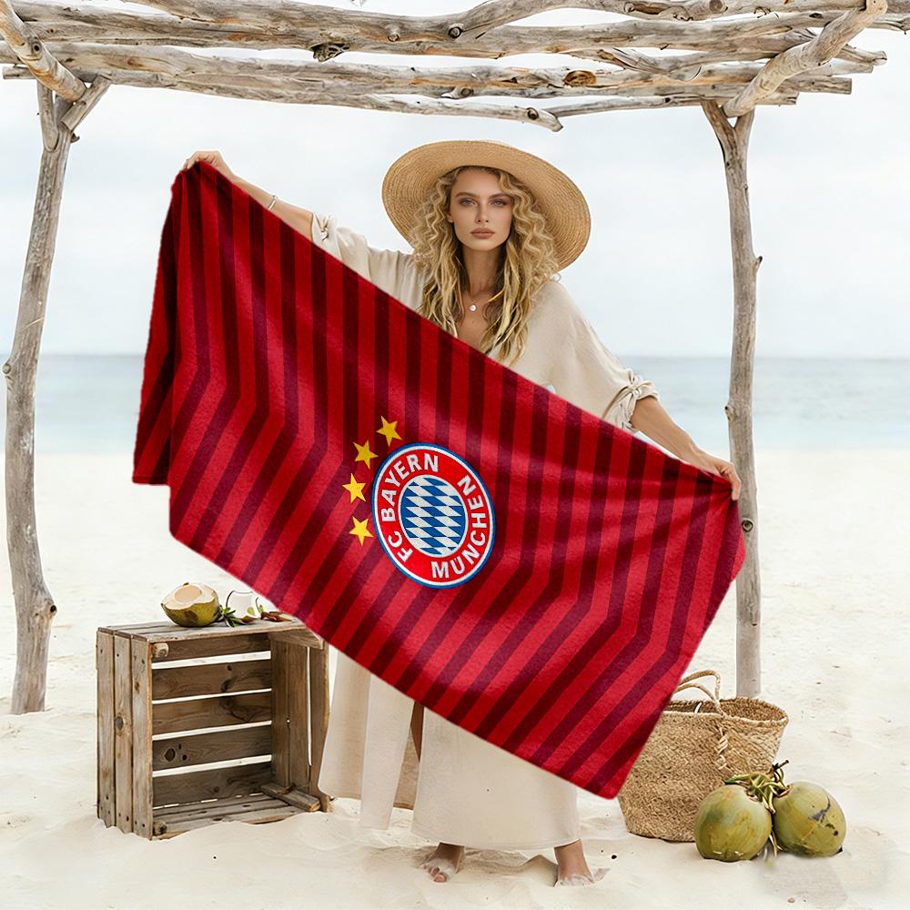 Fcb Beach Towel Soft Durable Quick-Dry Comfortable Lightweight Portable for Swimming,Beach,Camping, Travel, Beach Accessories,Gym