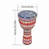 African Hand Drum 8 Inch Portable Djembe Drum Percussion Instrument with Colorful Art Patterns for Children Light