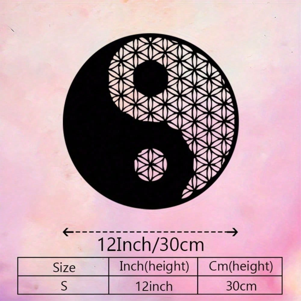 Flower of Life Metal Wall Art: Sacred Geometry Zen Decor & Spiritual Gift