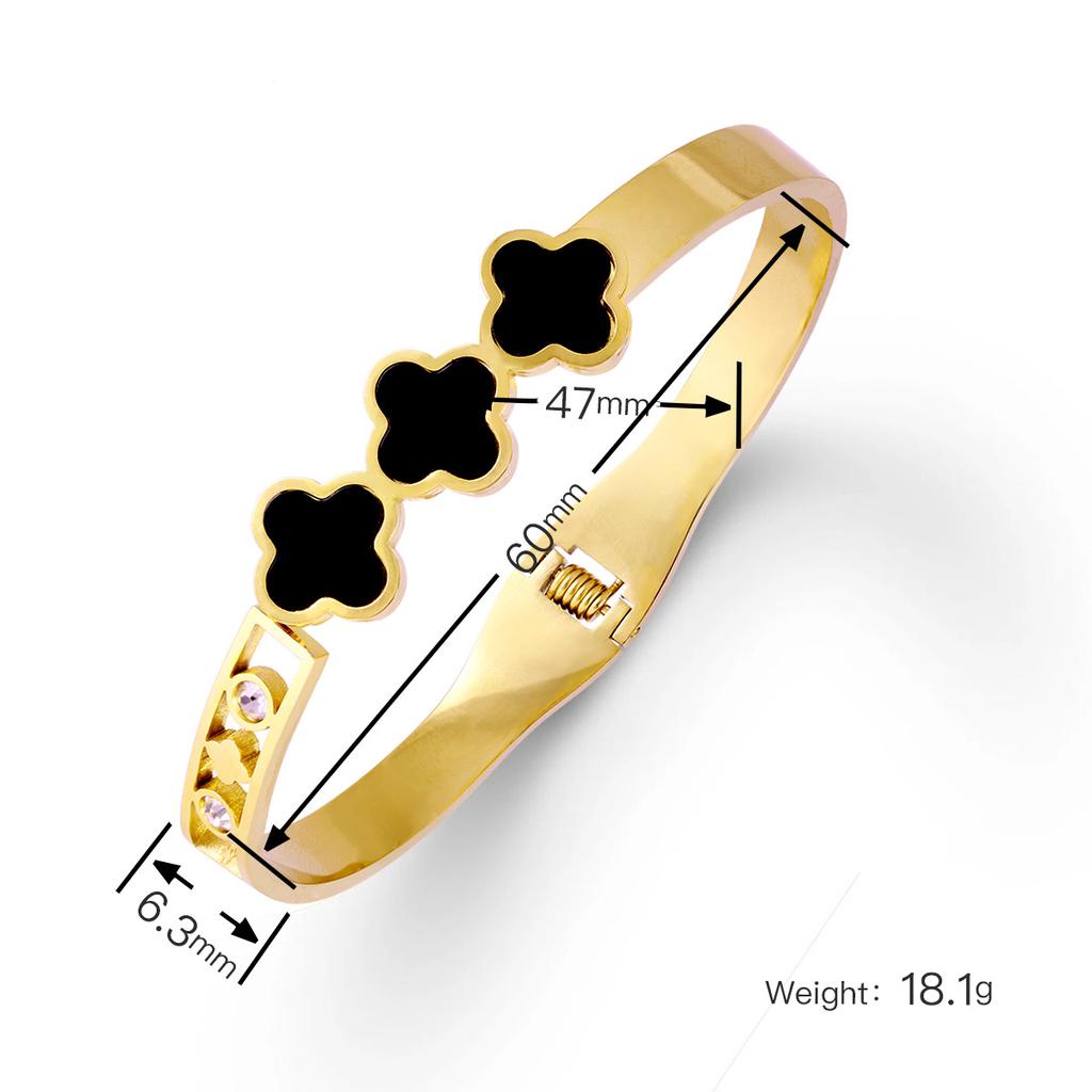 Titanium Steel Non Fading Female Style New Clover Bracelet