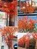 Artificial Red Maple Leaves for Indoor/Outdoor Decor and Landscaping