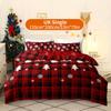 Christmas-Themed Duvet Cover Set - Checkered Elk Snowflake Print, Soft & Breathable, Perfect for Bedroom, Guest Room & Dorm!