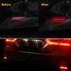 Red Lens Full LED Bumper Reflector Lights Compatible With 2018-up Toyota Camry, Function As Tail, Brake & Rear Fog Lamps