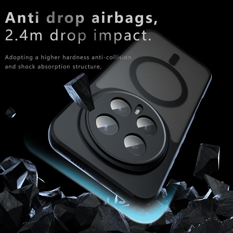 Für Magsafe Matte Hülle für Honor Magic 8 Pro Stoßfeste Acryl Hart Bumper Kabellose Ladeabdeckung für Honor Magic 8Pro