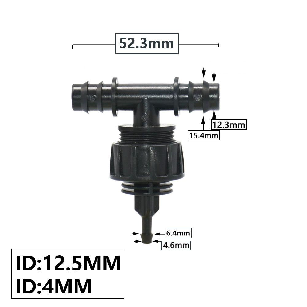 

16/20/25mm To 4/7mm Tee Barb Connector Plastic Hose Reducer Tee Hose Splitter Drip Irrigation System Transition Fitting