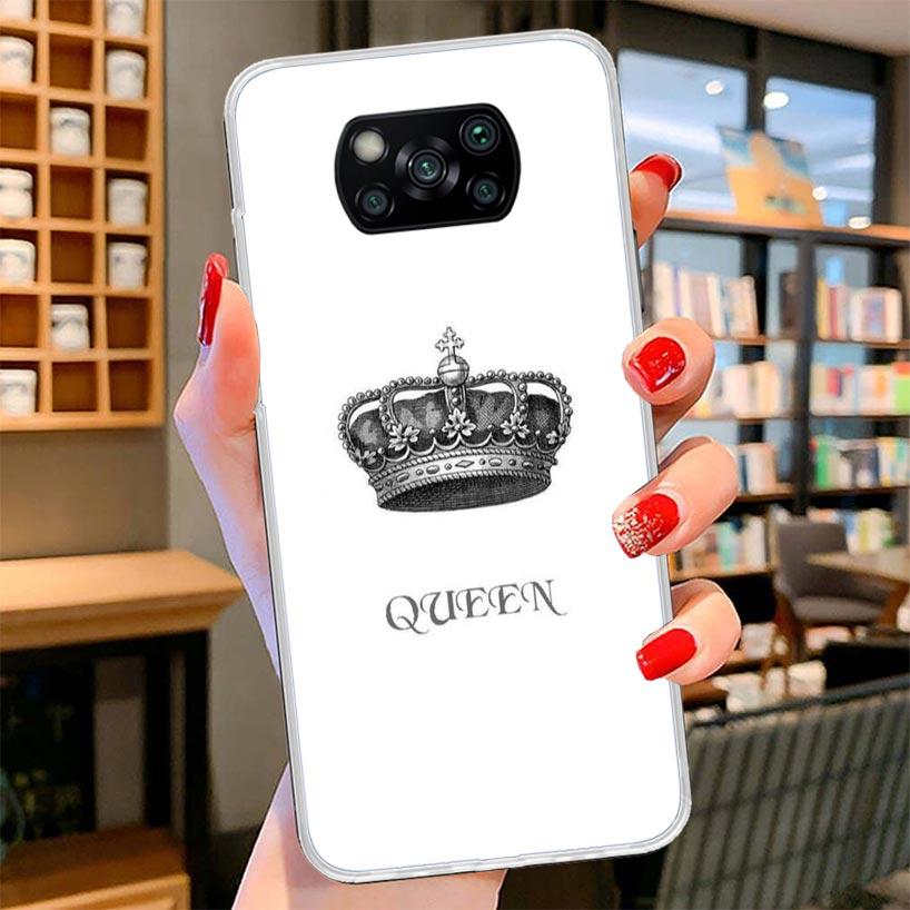 Lovers King Queen Cover Phone Case For Xiaomi Poco F7 Ultra X7 X6 X5 Pro M7 Redmi 15C 15 13C 13 12C 12 10C 10 9A 9C 9T 9 Shell P
