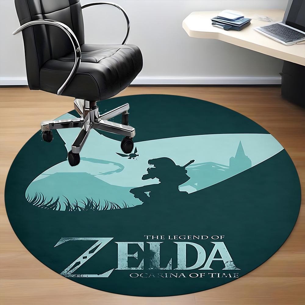 1pc Legend Zelda Office Round Area Rug, Under Office Chairs Bedroom Living Room Home Decor, Room Decoa1016218
