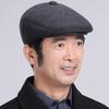 Podzimní a zimní klasika Shuniu pánský klobouk středního a staršího věku táta děda ochrana uší klobouk dopředu bavlna plochý cylindr muž