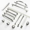 Nickel Brushed Kitchen Cabinet Pulls Silver Wardrobe Drawer Handles Zinc Alloy Single Hole Knobs Modern Furniture Door Handles 2