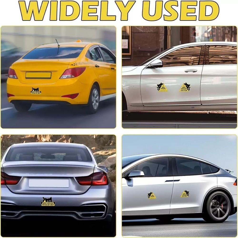 1 Set Reflective Car Sticker Self-Adhesive Reflective Sticker Cute Car Decal Car Body