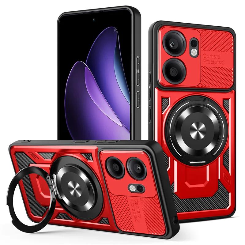 Armor Shockproof Case For OPPO Reno 13F 13FS 5G Reno 13 Reno13 Pro F FS Protective Cover Ring Stand Holder Fundas Coque Capa
